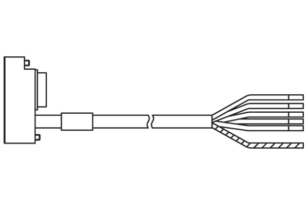 IDEC SE4D Light Curtain Cordset for muting function; 12-pin; 3m Cable Length